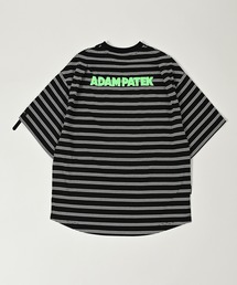ADAMPATEK ストライプTシャツ グレー ADAM PATEK｜アダムパテックのTシャツ/カットソー（ボーダー柄