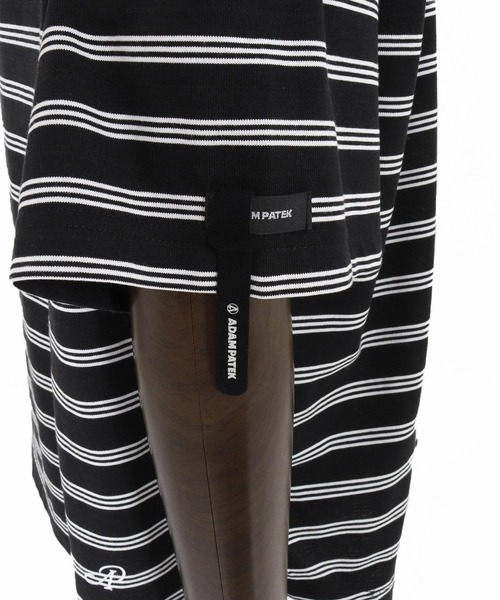 ADAM PATEK（アダムパテック）の「【ADAMPATEK/アダムパテック】rounded border short sleeve T/プリント入りラウンドボーダーTシャツ（Tシャツ/カットソー・メンズ・ブラック/ホワイト・1/2）」の7枚目の写真