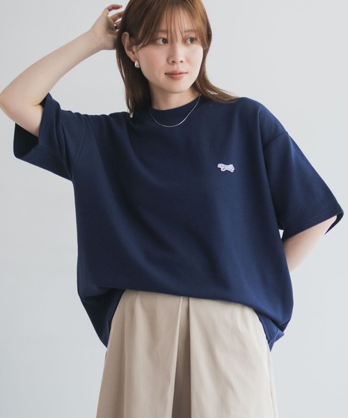 PENNEYS(ぺニーズ)の「【PENNEY'S】 鹿の子 ワンポイントTシャツ ユニセックス(Tシャツ/カットソー・レディース・ネイビー/ベージュ/ホワイト/ブラック・M/L/XL)」の4枚目の写真
