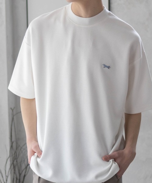 PENNEYS(ぺニーズ)の「【PENNEY'S】 鹿の子 ワンポイントTシャツ ユニセックス(Tシャツ/カットソー・レディース・ネイビー/ベージュ/ホワイト/ブラック・M/L/XL)」の5枚目の写真