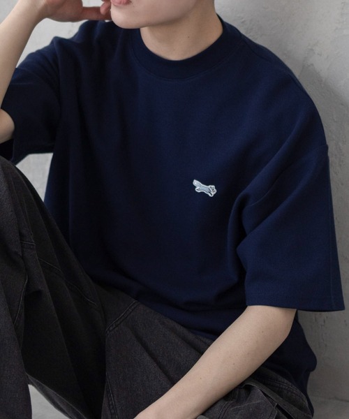 PENNEYS(ぺニーズ)の「【PENNEY'S】 鹿の子 ワンポイントTシャツ ユニセックス(Tシャツ/カットソー・レディース・ネイビー/ベージュ/ホワイト/ブラック・M/L/XL)」の15枚目の写真