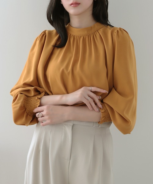 SUNFLOWER EIGHT(サンフラワーエイト)の「キャンディスリーブトップス(Tシャツ/カットソー・レディース・ピンク/ホワイト/マスタード・M/L)」の3枚目の写真