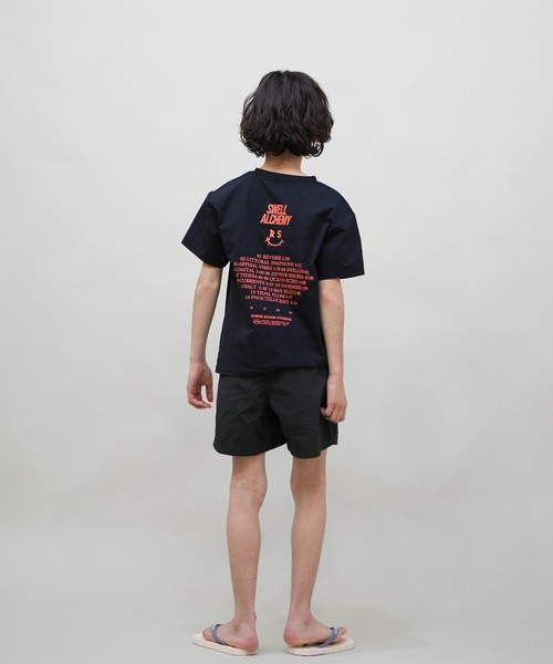 RUSTY（ラスティ）の「RUSTY/ラスティー デザイン半袖Tシャツ キッズ UVケア ラッシュガード 965502（ラッシュガード・キッズ・チャコールグレー/ブラック/ホワイト・150cm/160cm/130cm/140cm）」の14枚目の写真