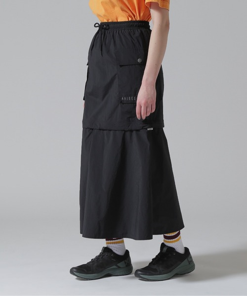 AVIREX（アヴィレックス）の「MILITARY DETACHABLE BIG POCKET SKIRT/ミリタリーデタッチャブル ビッグポケットスカート（スカート・レディース・オフホワイト/ブラック/オリーブ・F）」の3枚目の写真