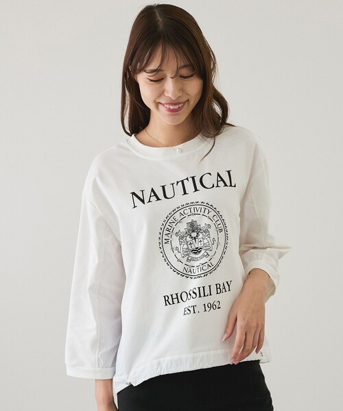 Jayro(ジャイロ)の「ロゴプリント7分袖プルオーバー(Tシャツ/カットソー・レディース・グレー/ホワイト系その他/ブラック・FREE)」の18枚目の写真