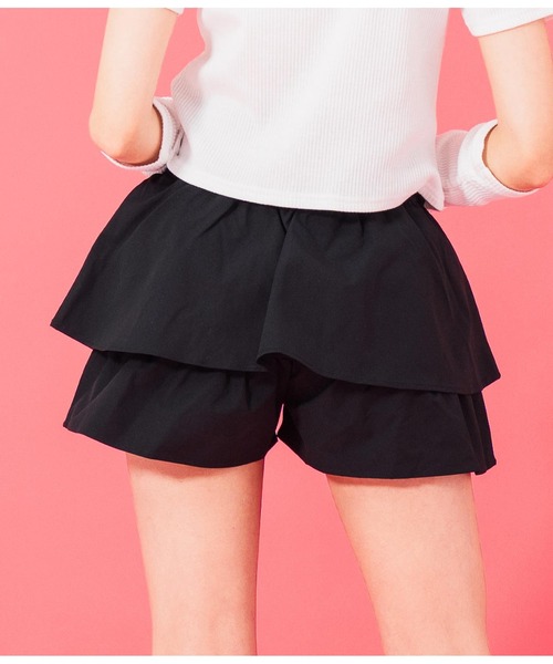 ANAP GｉRL（アナップガール）の「ティアードスカート（スカート・キッズ・オフホワイト/ブラック・M/S/XS）」の20枚目の写真