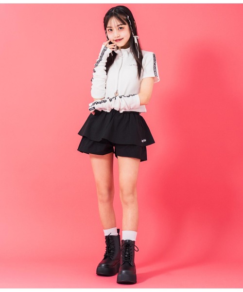 ANAP GｉRL（アナップガール）の「ティアードスカート（スカート・キッズ・オフホワイト/ブラック・M/S/XS）」の15枚目の写真