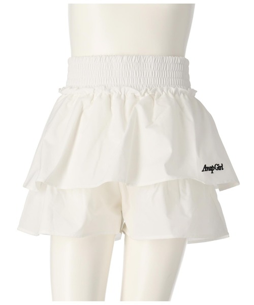 ANAP GｉRL（アナップガール）の「ティアードスカート（スカート・キッズ・オフホワイト/ブラック・M/S/XS）」の12枚目の写真