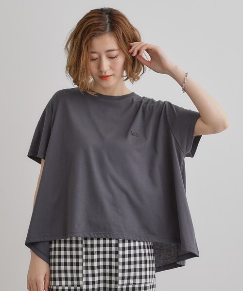 Lee（リー）の「【Lee×grove別注】HALF SLEEVE FLARE T-SHIRTS（Tシャツ/カットソー・レディース・オフホワイト/チャコールグレー/ホワイト系5・01/02）」の3枚目の写真
