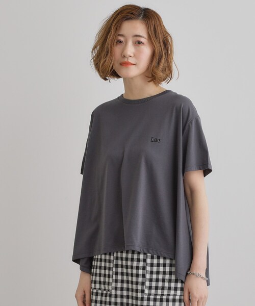 Lee（リー）の「【Lee×grove別注】HALF SLEEVE FLARE T-SHIRTS（Tシャツ/カットソー・レディース・オフホワイト/チャコールグレー/ホワイト系5・01/02）」の19枚目の写真