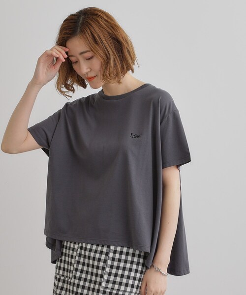 Lee（リー）の「【Lee×grove別注】HALF SLEEVE FLARE T-SHIRTS（Tシャツ/カットソー・レディース・オフホワイト/チャコールグレー/ホワイト系5・01/02）」の20枚目の写真