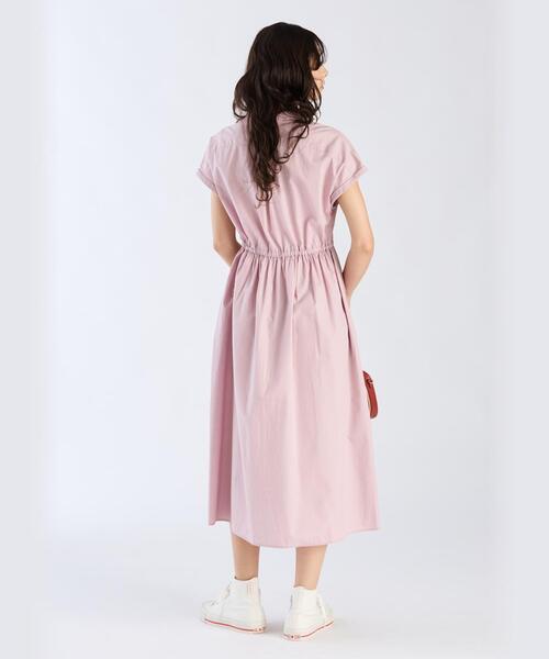 To b. by agnes b.（トゥービーバイアニエスベー）の「コットン レディ ドレス（シャツワンピース・レディース・ピンク・36/40/38）」の3枚目の写真