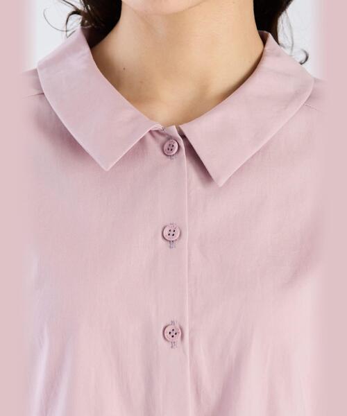 To b. by agnes b.（トゥービーバイアニエスベー）の「コットン レディ ドレス（シャツワンピース・レディース・ピンク・36/40/38）」の4枚目の写真