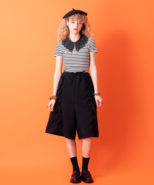 a.p.o.v.(エーピーオービー)の「a.p.o.v. センターフリルTRスーツワイドハーフパンツ(その他パンツ・メンズ・アイボリー/グレー/ブラック・ONESIZE)」の7枚目の写真