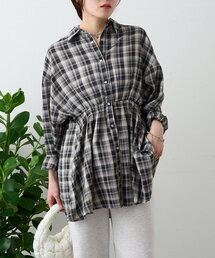 w closet | シアーチェックウエスタンシャツ(シャツ/ブラウス)
