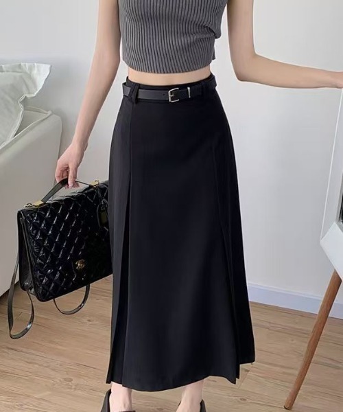 Teem Store(チームストア)の「【ベルト付き】プリーツロングスカート(スカート・レディース・グレー/ブラック・M/L)」の15枚目の写真