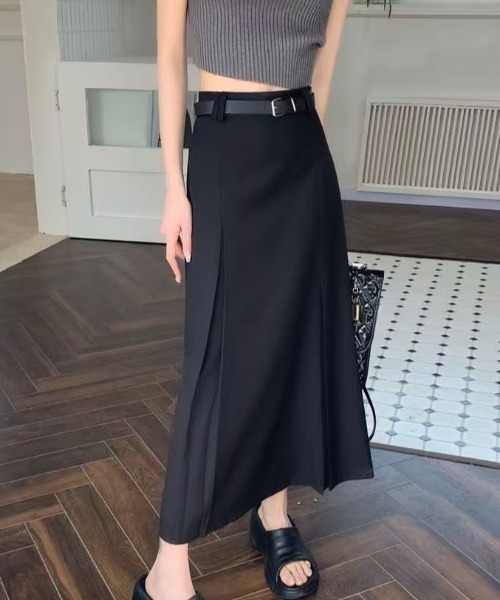 Teem Store(チームストア)の「【ベルト付き】プリーツロングスカート(スカート・レディース・グレー/ブラック・M/L)」の16枚目の写真