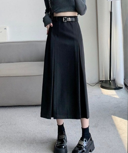 Teem Store(チームストア)の「【ベルト付き】プリーツロングスカート(スカート・レディース・グレー/ブラック・M/L)」の19枚目の写真