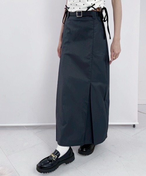 Teem Store(チームストア)の「【ベルト付き】プリーツロングスカート(スカート・レディース・グレー/ブラック・M/L)」の5枚目の写真
