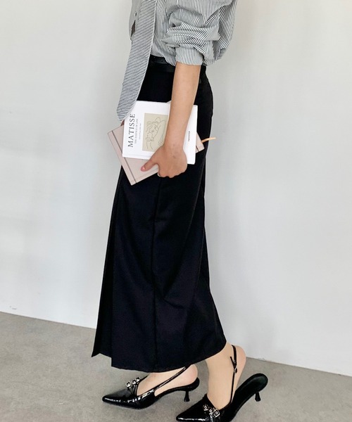 Teem Store(チームストア)の「【ベルト付き】プリーツロングスカート(スカート・レディース・グレー/ブラック・M/L)」の12枚目の写真