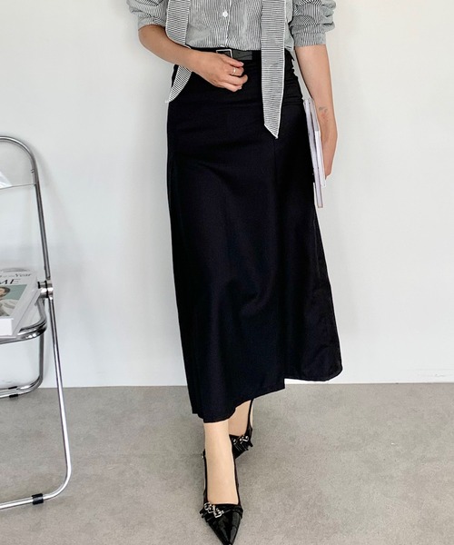 Teem Store(チームストア)の「【ベルト付き】プリーツロングスカート(スカート・レディース・グレー/ブラック・M/L)」の11枚目の写真