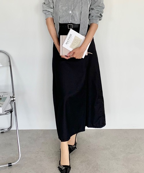 Teem Store(チームストア)の「【ベルト付き】プリーツロングスカート(スカート・レディース・グレー/ブラック・M/L)」の10枚目の写真