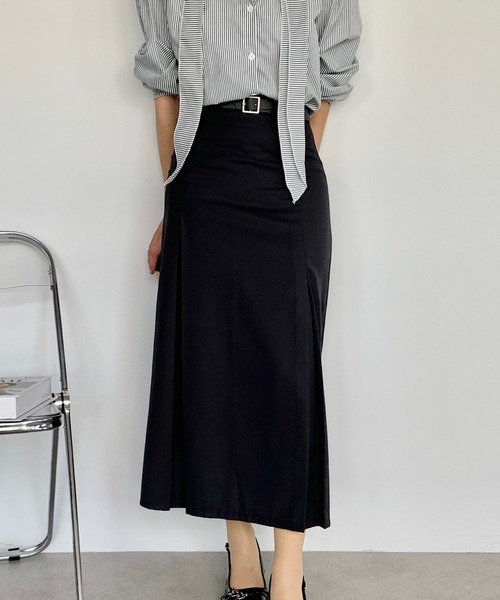 Teem Store(チームストア)の「【ベルト付き】プリーツロングスカート(スカート・レディース・グレー/ブラック・M/L)」の9枚目の写真
