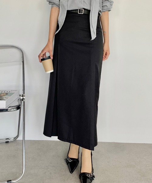 Teem Store(チームストア)の「【ベルト付き】プリーツロングスカート(スカート・レディース・グレー/ブラック・M/L)」の8枚目の写真