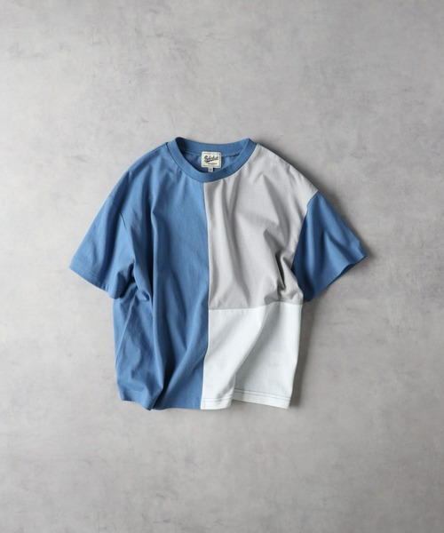 Right-on（ライトオン）の「【Refurbish】切り替えＴシャツ（Tシャツ/カットソー・キッズ・ブルー/ホワイト/ブラック/グレー・140/150/160/130）」の4枚目の写真
