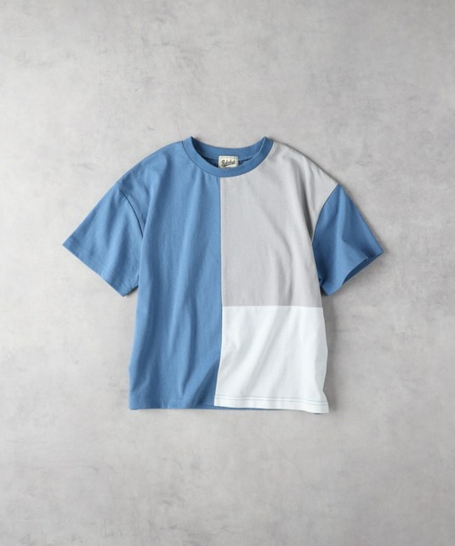 Right-on（ライトオン）の「【Refurbish】切り替えＴシャツ（Tシャツ/カットソー・キッズ・ブルー/ホワイト/ブラック/グレー・140/150/160/130）」の8枚目の写真