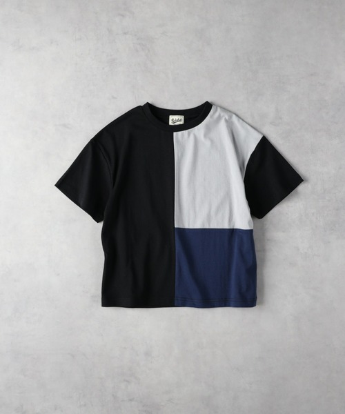 Right-on（ライトオン）の「【Refurbish】切り替えＴシャツ（Tシャツ/カットソー・キッズ・ブルー/ホワイト/ブラック/グレー・140/150/160/130）」の6枚目の写真