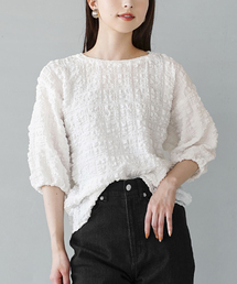 ポコポコサッカー生地 ブラウス