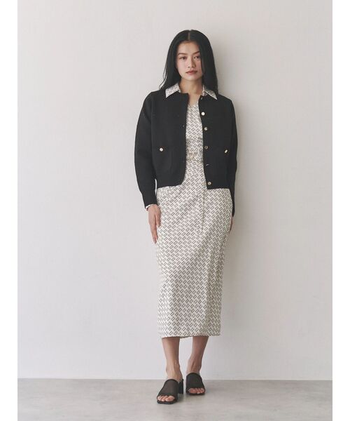 TONAL(トーナル)の「モノグラムカッセンタックカシュクールワンピース(ワンピース・レディース・ベージュ/オフホワイト・MEDIUM)」の11枚目の写真