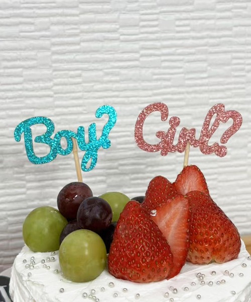 Port（ポート）の「【 Port / ポート 】 ベビーシャワー ジェンダーリビール ケーキトッパー セット / 性別発表 (2種セット)_（おもちゃ・キッズ・その他・FREE）」の2枚目の写真