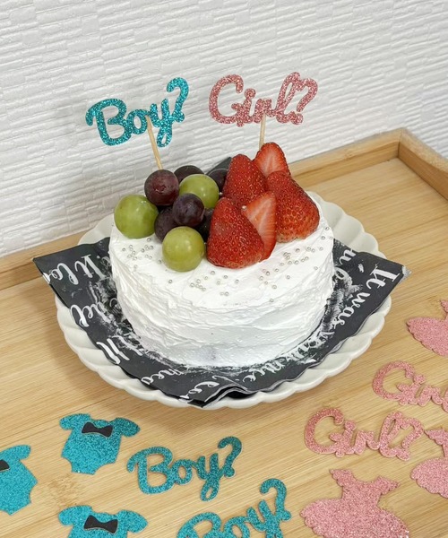 Port（ポート）の「【 Port / ポート 】 ベビーシャワー ジェンダーリビール ケーキトッパー セット / 性別発表 (2種セット)_（おもちゃ・キッズ・その他・FREE）」の5枚目の写真