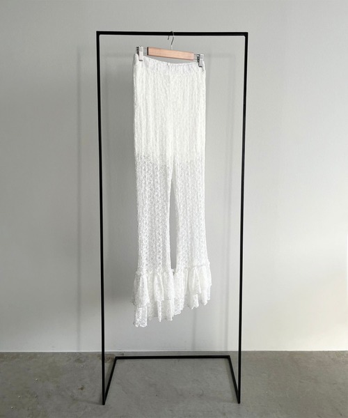 Jewelobe(ジュエローブ)の「フリルヘムレースパンツ(その他パンツ・レディース・ホワイト/ブラック・FREE)」の11枚目の写真