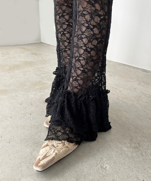 Jewelobe(ジュエローブ)の「フリルヘムレースパンツ(その他パンツ・レディース・ホワイト/ブラック・FREE)」の16枚目の写真