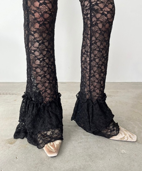 Jewelobe(ジュエローブ)の「フリルヘムレースパンツ(その他パンツ・レディース・ホワイト/ブラック・FREE)」の17枚目の写真