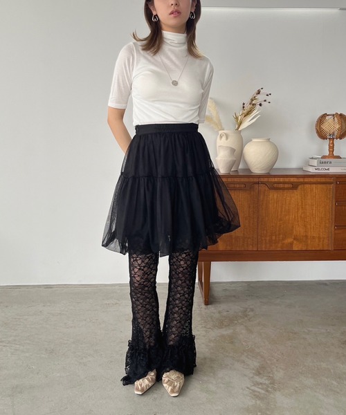 Jewelobe(ジュエローブ)の「フリルヘムレースパンツ(その他パンツ・レディース・ホワイト/ブラック・FREE)」の21枚目の写真