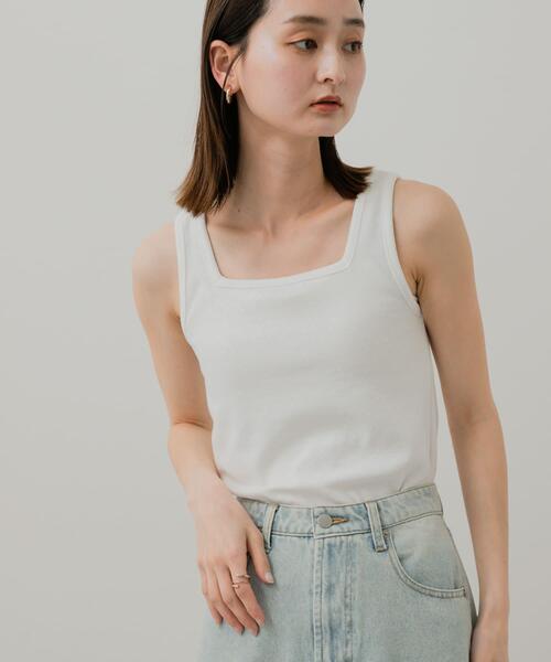 SENSE OF PLACE by URBAN RESEARCH(センスオブプレイスバイアーバンリサーチ)の「2WAYタンクトップ(タンクトップ・レディース・ライトベージュ/オフホワイト/ブラック・ONE)」の5枚目の写真