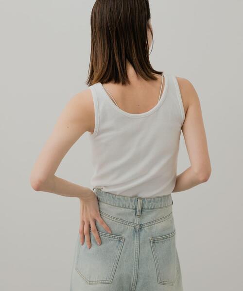 SENSE OF PLACE by URBAN RESEARCH(センスオブプレイスバイアーバンリサーチ)の「2WAYタンクトップ(タンクトップ・レディース・ライトベージュ/オフホワイト/ブラック・ONE)」の7枚目の写真