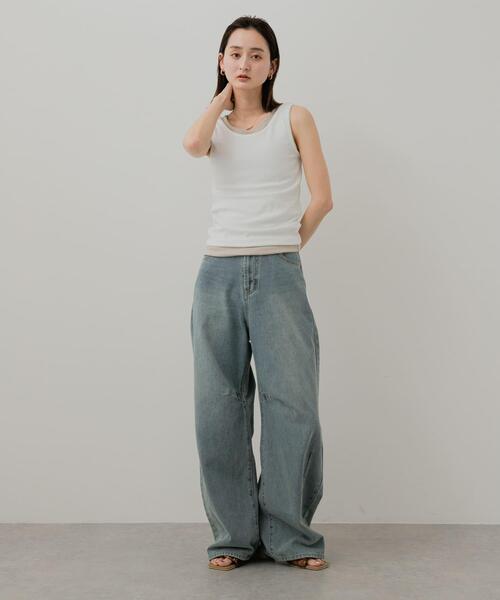 SENSE OF PLACE by URBAN RESEARCH(センスオブプレイスバイアーバンリサーチ)の「2WAYタンクトップ(タンクトップ・レディース・ライトベージュ/オフホワイト/ブラック・ONE)」の8枚目の写真