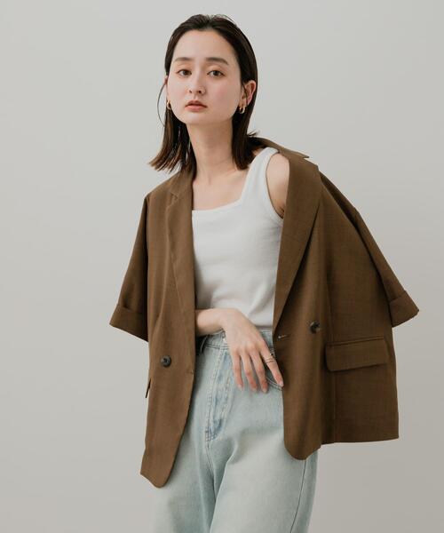 SENSE OF PLACE by URBAN RESEARCH(センスオブプレイスバイアーバンリサーチ)の「2WAYタンクトップ(タンクトップ・レディース・ライトベージュ/オフホワイト/ブラック・ONE)」の10枚目の写真