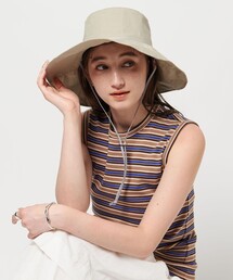 キジマタカユキ　KIJIMA TAKAYUKI iena ハット　帽子　グレー KIJIMA TAKAYUKI (キジマタカユキ) CUPRO POLY SATIN SAILOR HAT