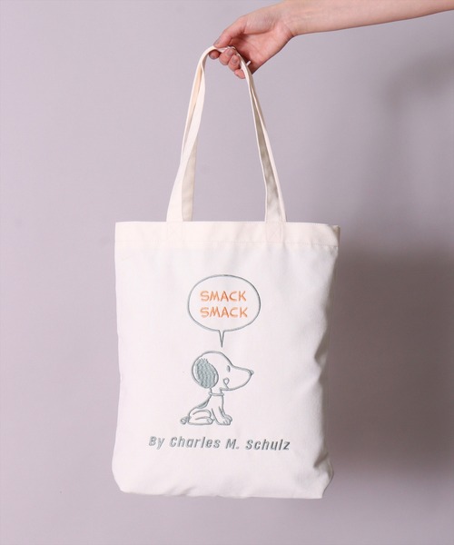 PEANUTS（ピーナッツ）の「(ACT)【PEANUTS】刺繍 トートバッグ（トートバッグ・レディース・アイボリー系1/アイボリー系2/アイボリー系3・ONE SIZE）」の16枚目の写真