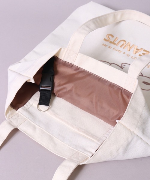 PEANUTS（ピーナッツ）の「(ACT)【PEANUTS】刺繍 トートバッグ（トートバッグ・レディース・アイボリー系1/アイボリー系2/アイボリー系3・ONE SIZE）」の19枚目の写真