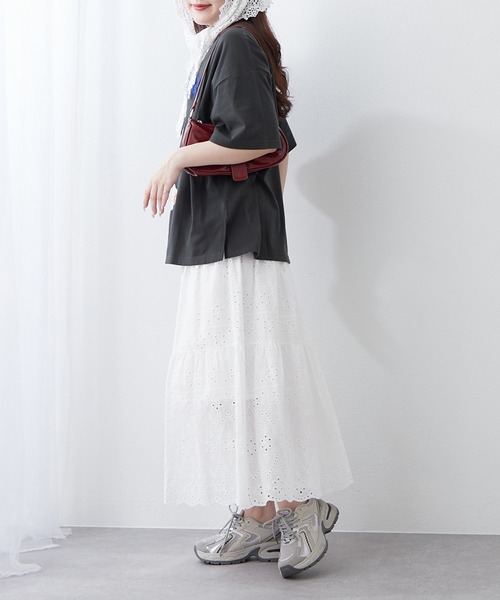 continuer de NICE CLAUP（コンティニューデナイスクラップ）の「メガネ犬半袖Ｔ（Tシャツ/カットソー・レディース・オフホワイト/スミクロ/オートミール・FREE）」の20枚目の写真