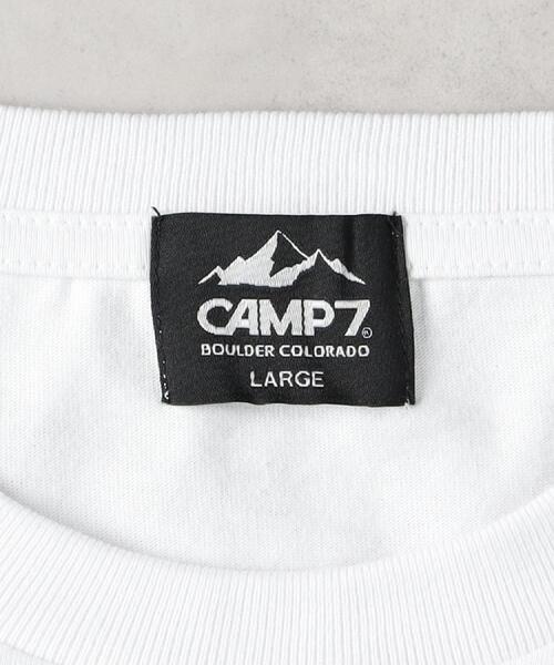 CAMP7(キャンプセブン)の「CAMP7(キャンプ7)【メンズ】フロントロゴ刺繍Tシャツ(Tシャツ/カットソー・メンズ・ブラック/ホワイト・L/XL/M)」の14枚目の写真