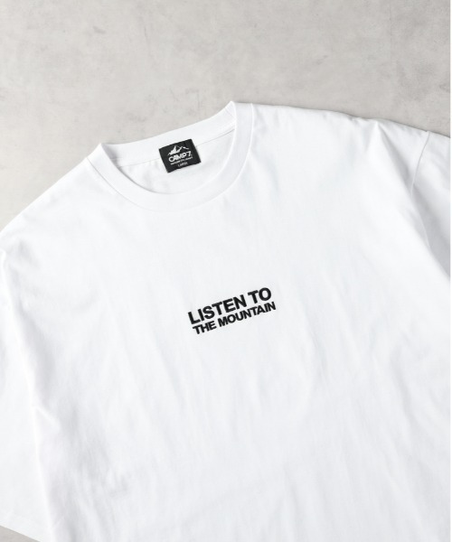 CAMP7(キャンプセブン)の「CAMP7(キャンプ7)【メンズ】フロントロゴ刺繍Tシャツ(Tシャツ/カットソー・メンズ・ブラック/ホワイト・L/XL/M)」の9枚目の写真