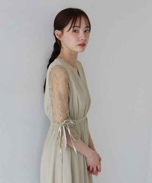 45R 藍インドネルチェックのカシュクールドレス 45r 藍インドネルチェックのカシュクールドレス